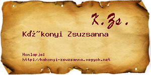 Kákonyi Zsuzsanna névjegykártya
